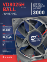 Вентилятор  VD8025H Ball (качения) 12V - st-e.info - Барнаул