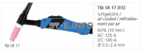 Горелка для аргонодуговой сварки TIG SR-P 17 FX TBi  8 м (газовое охлаждение) - st-e.info - Барнаул