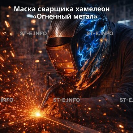 Маска сварщика хамелеон «Огненный метал» (YXE-718G PRO) - st-e.info - Барнаул