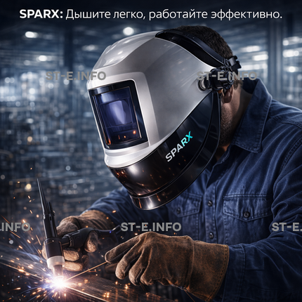 Маска сварщика Sparx с устройством подачи воздуха - st-e.info - Барнаул