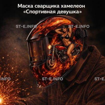 Маска сварщика хамелеон «Спортивная девушка» (YXE-718G PRO) - st-e.info - Барнаул